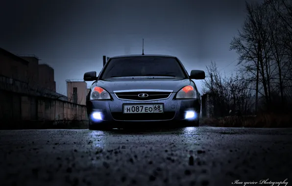 Picture machine, auto, lights, optics, before, Lada, auto, Lada, VAZ, Priora, VAZ, Prior