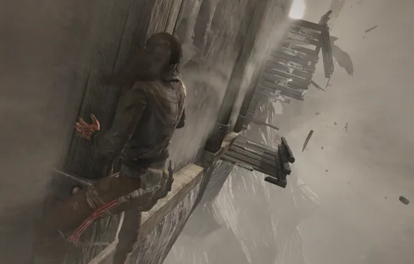 Mountains, the wind, screenshot, lara croft, tomb raider