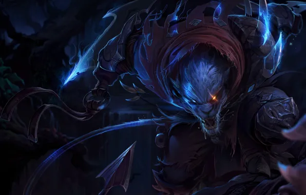 Picture fantasy, art, League of Legends, Illustration, LoL, Rengar, Game Art, Henukim