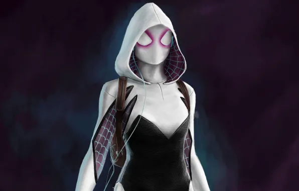 The dark background, mask, costume, hood, Marvel, super heroes, Marvel Comics, Comics