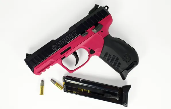 Picture gun, clip, Ruger