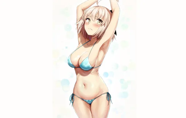 Picture girl, sexy, cleavage, boobs, anime, beautiful, short hair, pretty