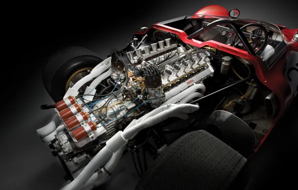 Picture Ferrari, 1967, 350, Spider, Can-Am, The V12 Engine, Mighty, Classic racing cars