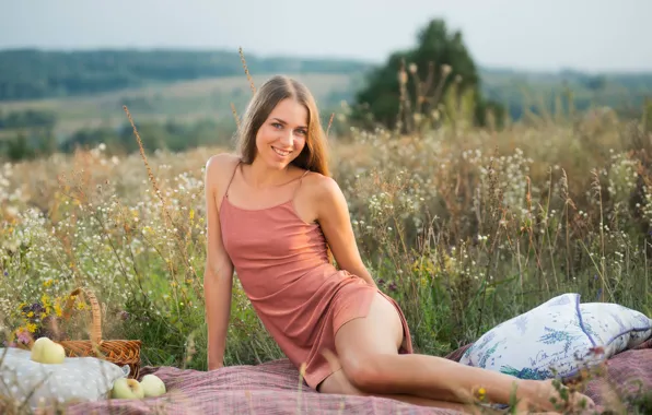Girl, dress, legs, brunette, Rianna V