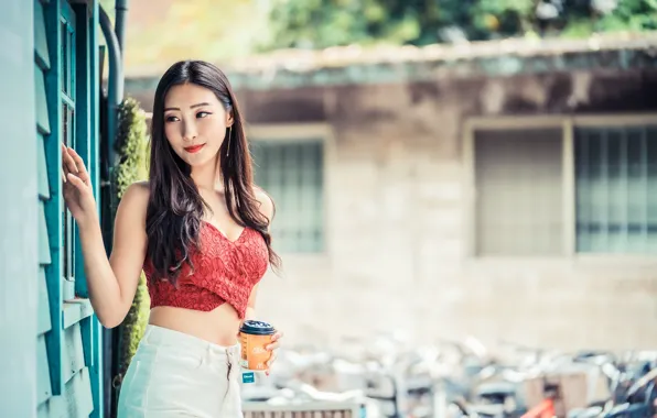 Picture girl, background, cutie