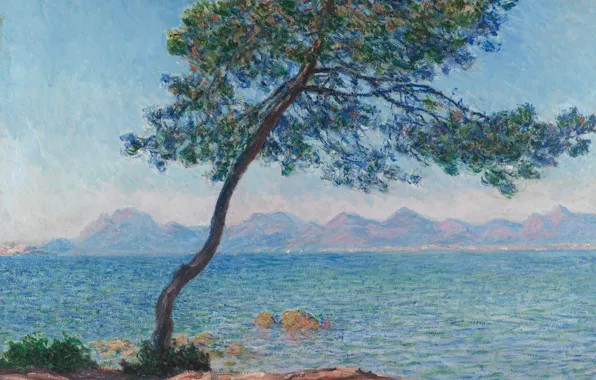 Picture sea, landscape, picture, Claude Monet, The Esterel Mountains