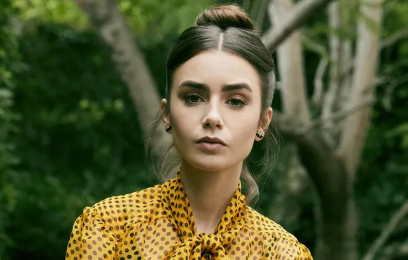 Look, girl, face, makeup, actress, hairstyle, beautiful, bokeh