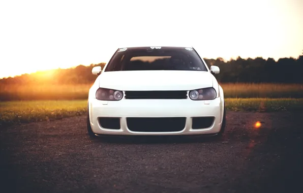 White, before, R32, Golf, Turbo, Mk4