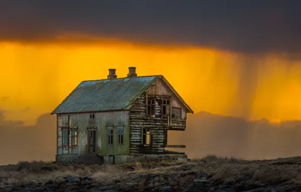 Norway, abandoned house, Norway, Nordland, Klakken, Toralf-house