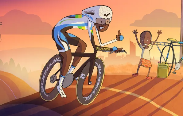 Picture sport, figure, cyclist