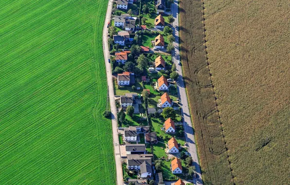 Field, home, Germany, Bayern, panorama, Poing