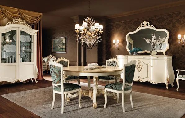 Picture design, style, Villa, interior, dining room