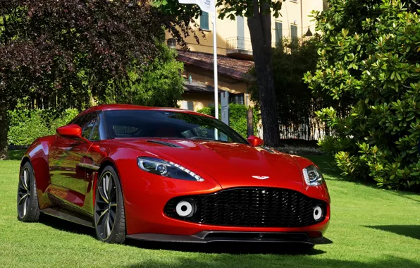 Picture Aston Martin, Red, Zagato, Vanquish