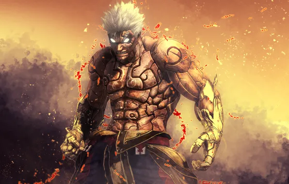 Picture art, background, video game, god, asura, asura's wrath, anger