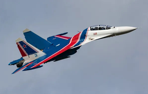 Aerobatic team, multi-role fighter, Su-30CM, Su-30SM, "Russian Knights"