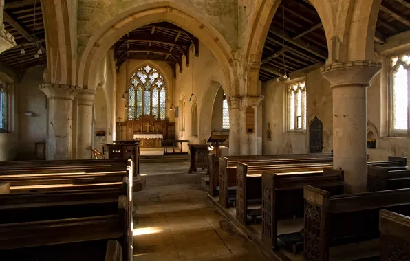 Picture design, style, interior, Cathedral, the Church, Catedral, St-Nicholas Walcot Lincolnshire church interior