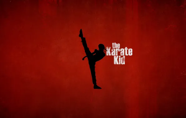 Red, background, sport, silhouette, kung fu, Jaden Smith, Jaden Smith, The Karate Kid