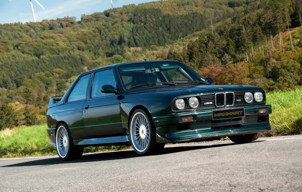 Road, Mountains, Forest, BMW, Green, BMW, Green, Racing