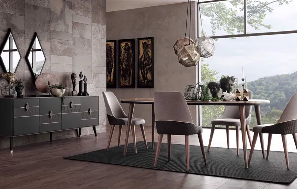 Wallpaper design, style, room, interior, dining room, by Dining Room ...