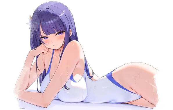 Kawaii, girl, hot, sexy, boobs, anime, pretty, purple