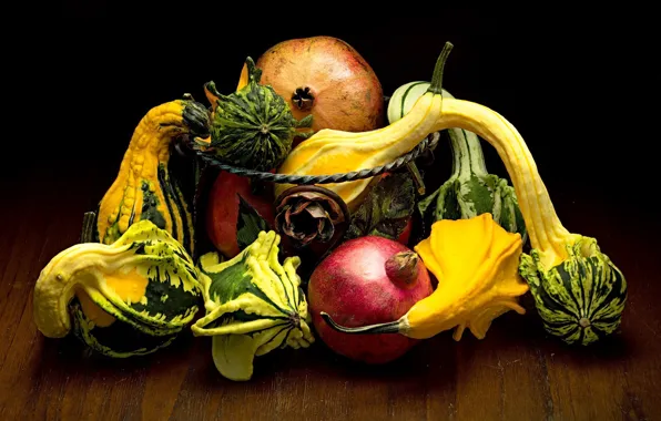 Pumpkin, still life, vegetables, garnet, pubs