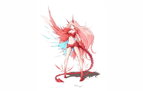 Girl, anime, the demon, art, 002, Darling In The Frankxx, Cute in France