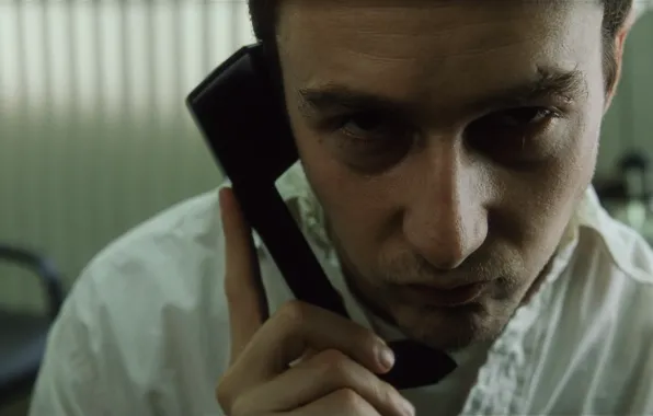 Fight club, Tyler, handset, piercing gaze