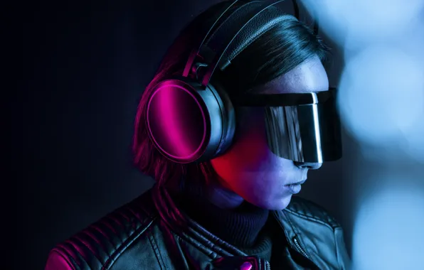 Girl, Glasses, Head, Virtual Reality Glasses with Smart technology