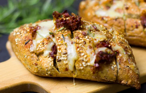 Food, cheese, bread, cakes, sesame