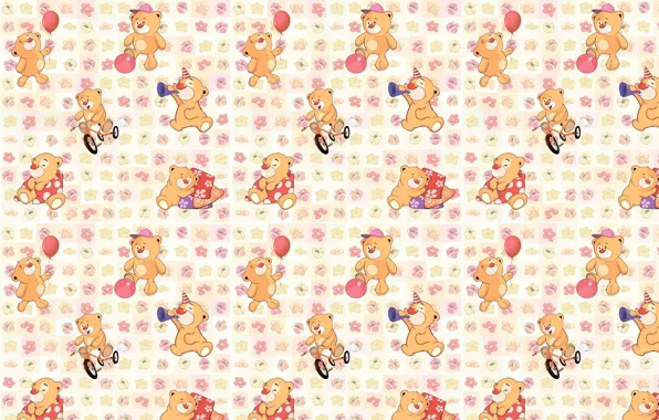 Picture background, texture, art, bear, children's