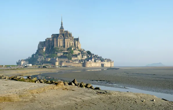 The city, France, island, Normandy, monastery, Mont Saint Michel