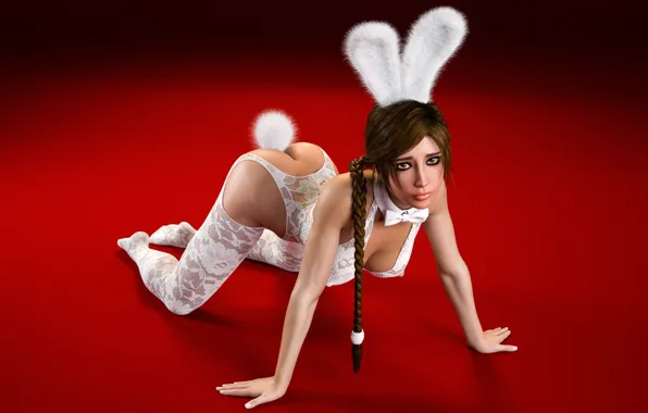 Ass, chest, look, girl, hair, ass, lara croft, tomb raider