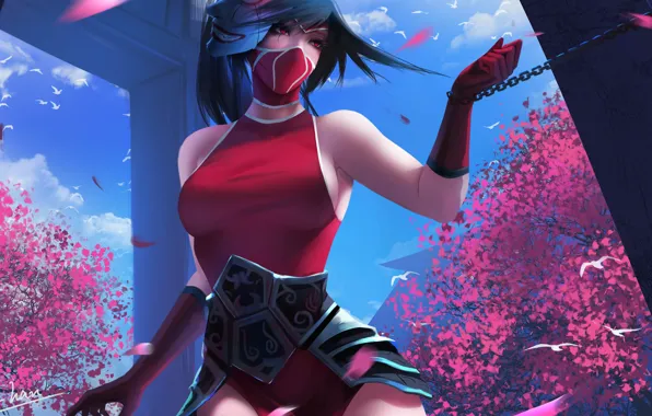 Picture girl, the game, fantasy, Akali, league of legends