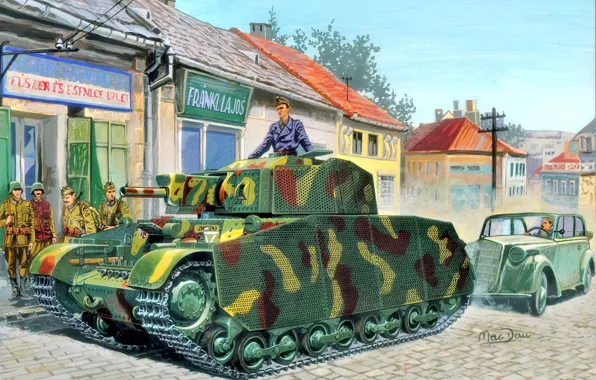 Soldiers, Tank, The second World war, Turan II, Hungarian, side skirts, 41.M Turan II
