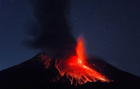 Ash, fire, element, smoke, the volcano, lava, Sakurajima