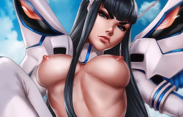 Mecha, nipples, boobs, big, breast, anime, tits, big tits