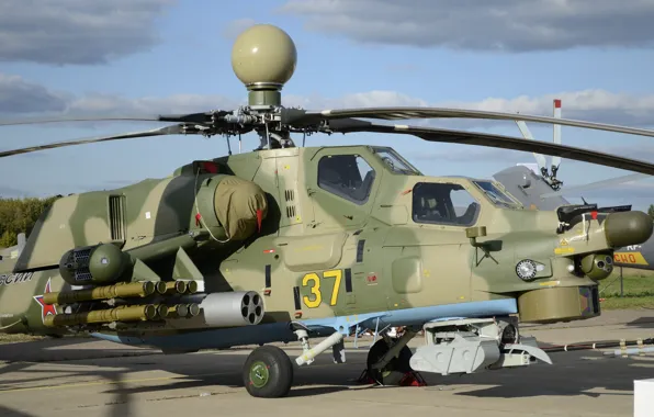 Picture helicopter, the airfield, Russian, shock, Mi-28