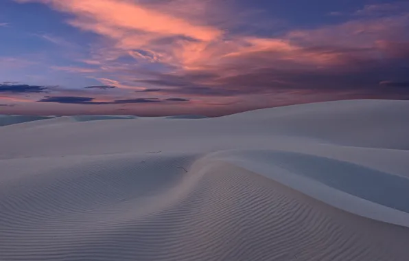 Picture sand, sunset, desert, dunes, USA, New Mexico