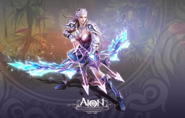 Picture girl, bow, arrows, AION