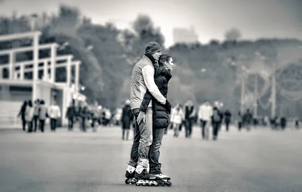 Picture girl, love, the city, videos, pair, guy, pair skating