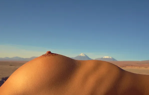 Chest, girl, pose, model, horizon, Girl, photographer, nipple