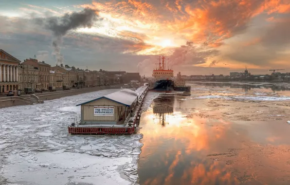 Winter, frost, Saint Petersburg