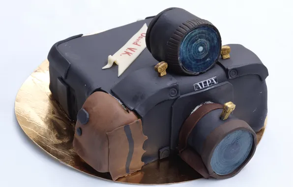 Food, camera, cake, Birthday cake