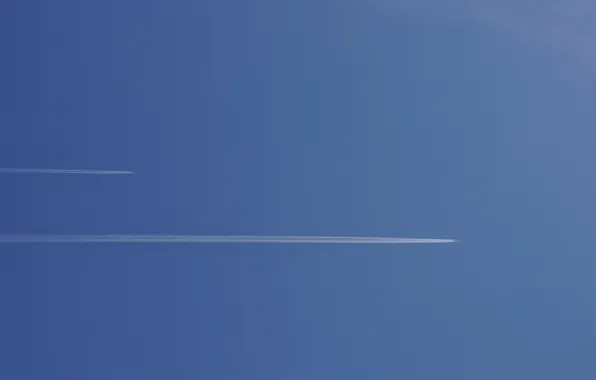 The sky, minimalism, aircraft