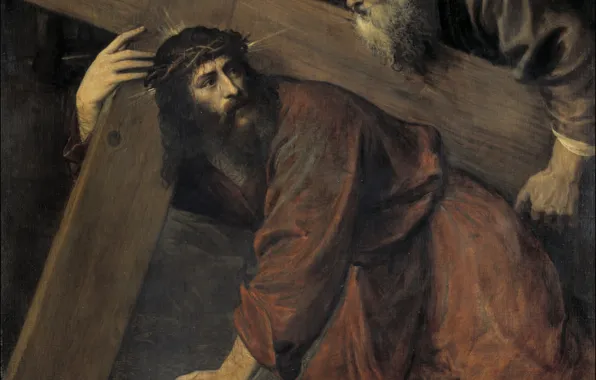 Picture Titian Vecellio, Christ and Simon Kininase, 1565
