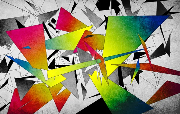 Picture fragments, abstraction, geometry, figure
