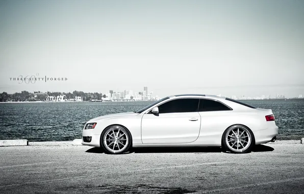 Picture white, Audi, Audi, white, Coupe, 360 three sixty forged, US-spec, 3.2