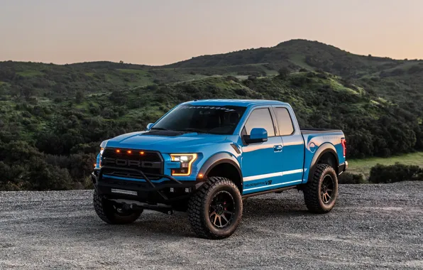 Lights, Ford, the evening, Raptor, pickup, F-150, Hennessey, VelociRaptor V8
