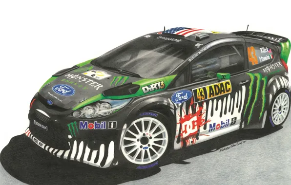 Ford, Figure, Ford, WRC, Block, Fiesta, Fiesta, Ken