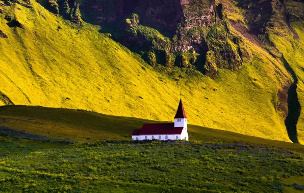 Mountains, Alps, Church